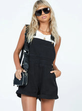 Kacey Short Overalls Black